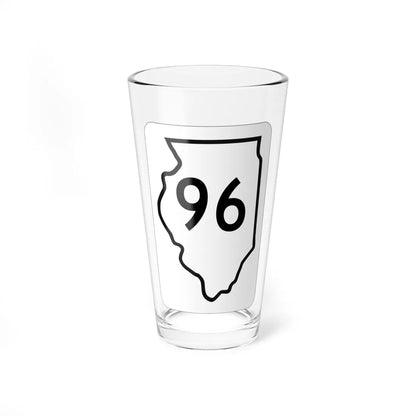 Illinois 96 1950 (Illinois) (Road Sign) Pint Glass 16oz 16oz - Go Mug Yourself