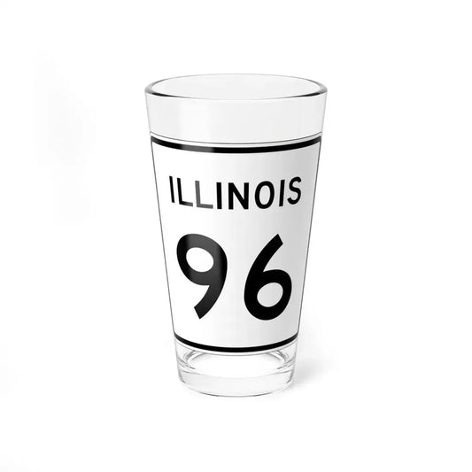 Illinois 96 (Illinois) (Road Sign) Pint Glss 16oz 16oz - Go Mug Yourself