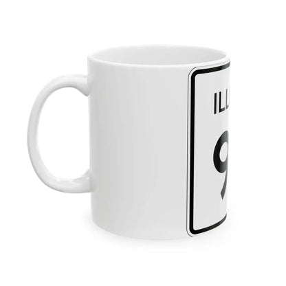Illinois 96 (Illinois) (Road Sign) White Coffee Mug - Go Mug Yourself