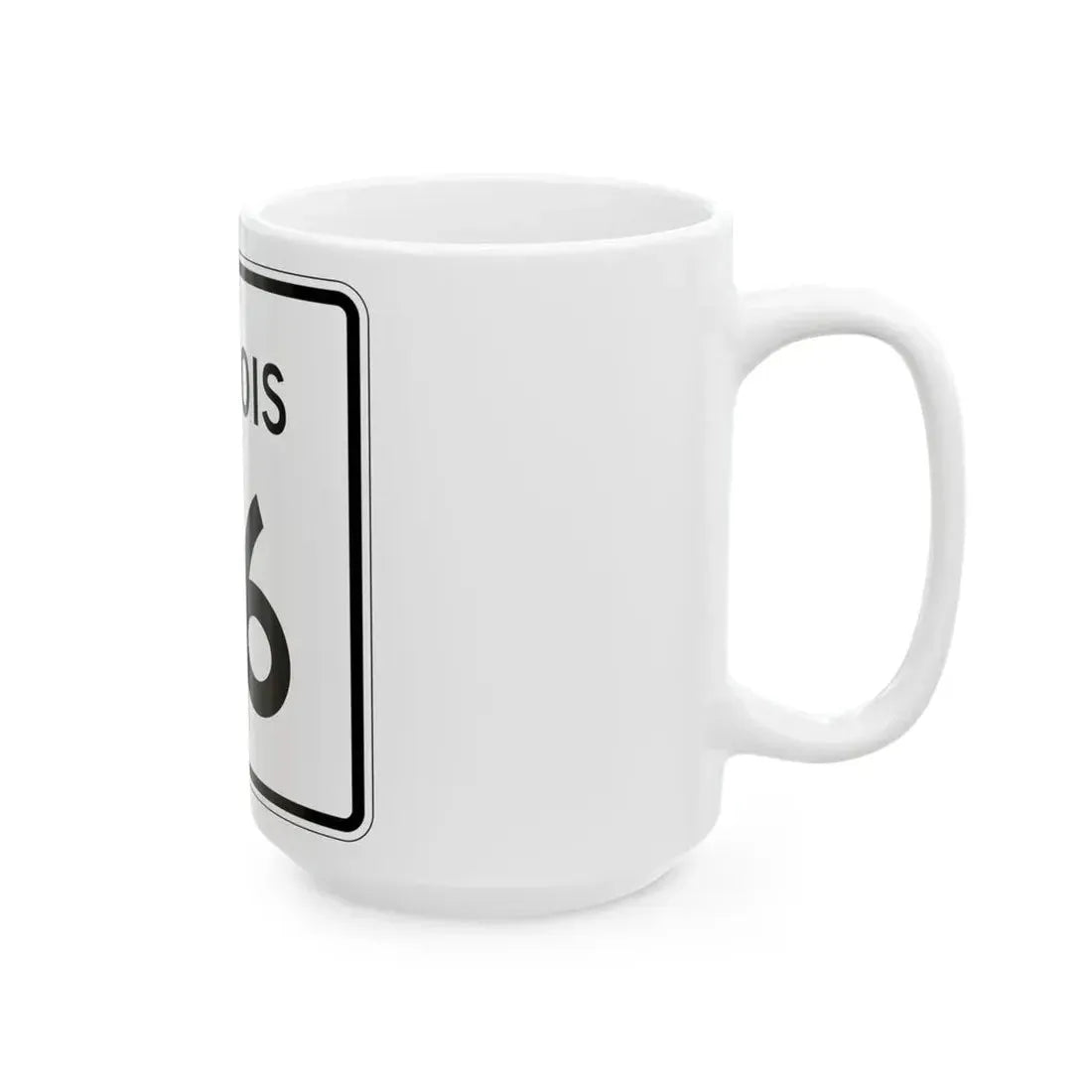 Illinois 96 (Illinois) (Road Sign) White Coffee Mug - Go Mug Yourself