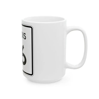 Illinois 96 (Illinois) (Road Sign) White Coffee Mug - Go Mug Yourself