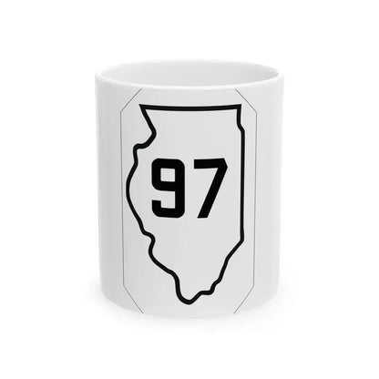 Illinois 97 1926 (Illinois) (Road Sign) White Coffee Mug 11oz - Go Mug Yourself