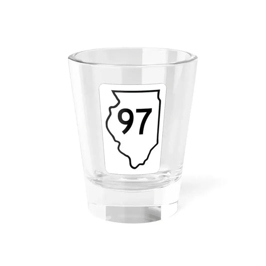 Illinois 97 1950 (Illinois) (Road Sign) Shot Glass 1.5oz 1.5oz - Go Mug Yourself