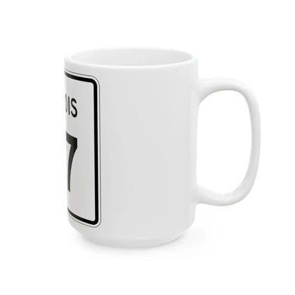 Illinois 97 (Illinois) (Road Sign) White Coffee Mug - Go Mug Yourself