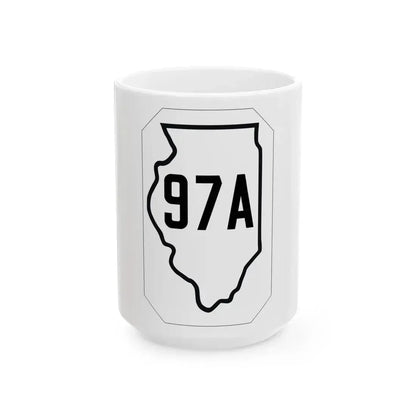 Illinois 97A 1926 (Illinois) (Road Sign) White Coffee Mug 15oz - Go Mug Yourself