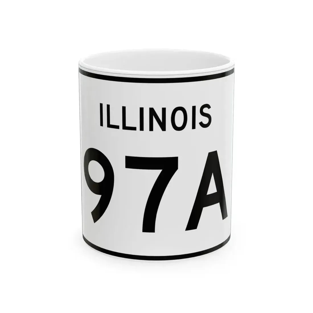 Illinois 97A (Illinois) (Road Sign) White Coffee Mug 11oz - Go Mug Yourself