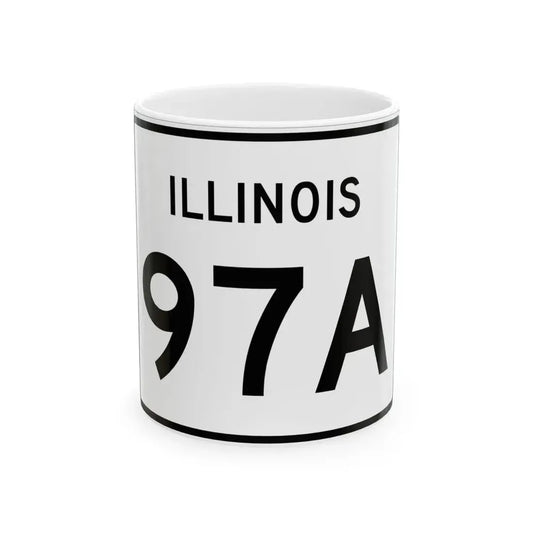 Illinois 97A (Illinois) (Road Sign) White Coffee Mug 11oz - Go Mug Yourself