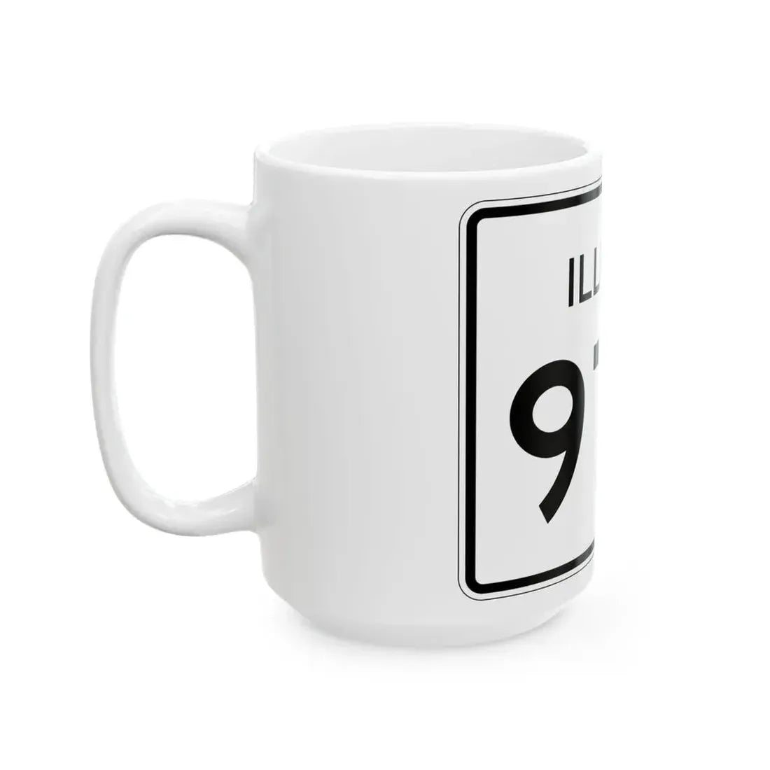 Illinois 97A (Illinois) (Road Sign) White Coffee Mug - Go Mug Yourself