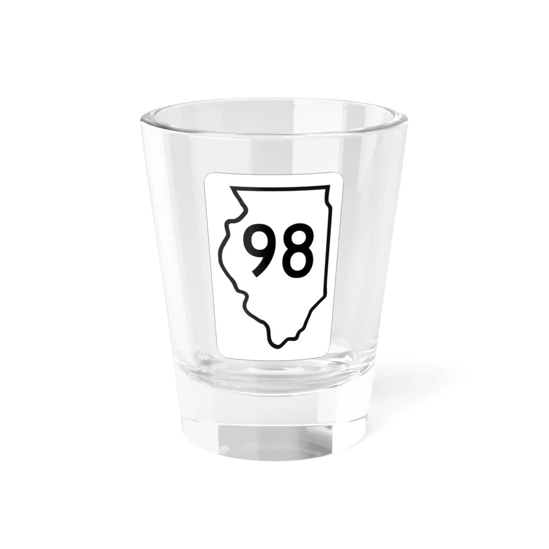Illinois 98 1950 (Illinois) (Road Sign) Shot Glass 1.5oz 1.5oz - Go Mug Yourself