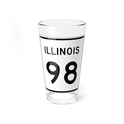 Illinois 98 (Illinois) (Road Sign) Pint Glass 16oz 16oz - Go Mug Yourself