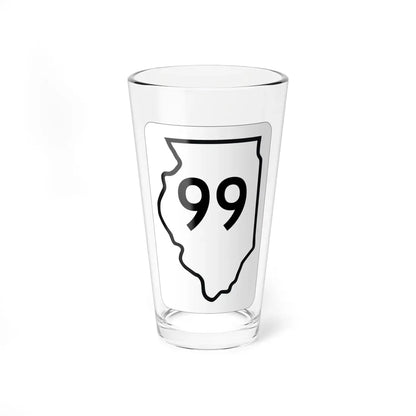 Illinois 99 1950 (Illinois) (Road Sign) Pint Glass 16oz 16oz - Go Mug Yourself