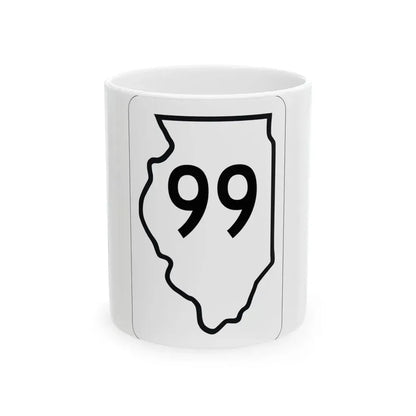 Illinois 99 1950 (Illinois) (Road Sign) White Coffee Mug 11oz - Go Mug Yourself