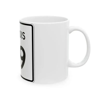 Illinois 99 (Illinois) (Road Sign) White Coffee Mug - Go Mug Yourself