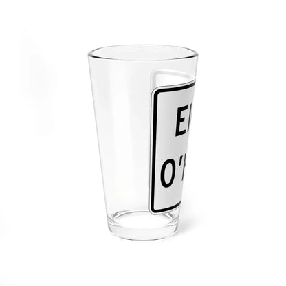 Illinois ElginOHare Expressway (Illinois) (Road Sign) Pint Glass 16oz - Go Mug Yourself