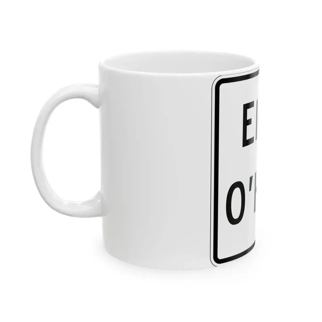 Illinois ElginOHare Expressway (Illinois) (Road Sign) White Coffee Mug - Go Mug Yourself