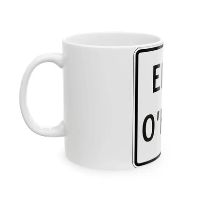 Illinois ElginOHare Expressway (Illinois) (Road Sign) White Coffee Mug - Go Mug Yourself