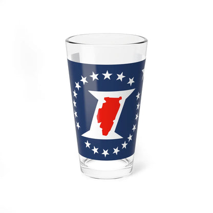 Illinois Sesquicentennial Flag (United States) Pint Glass 16oz 16oz - Go Mug Yourself