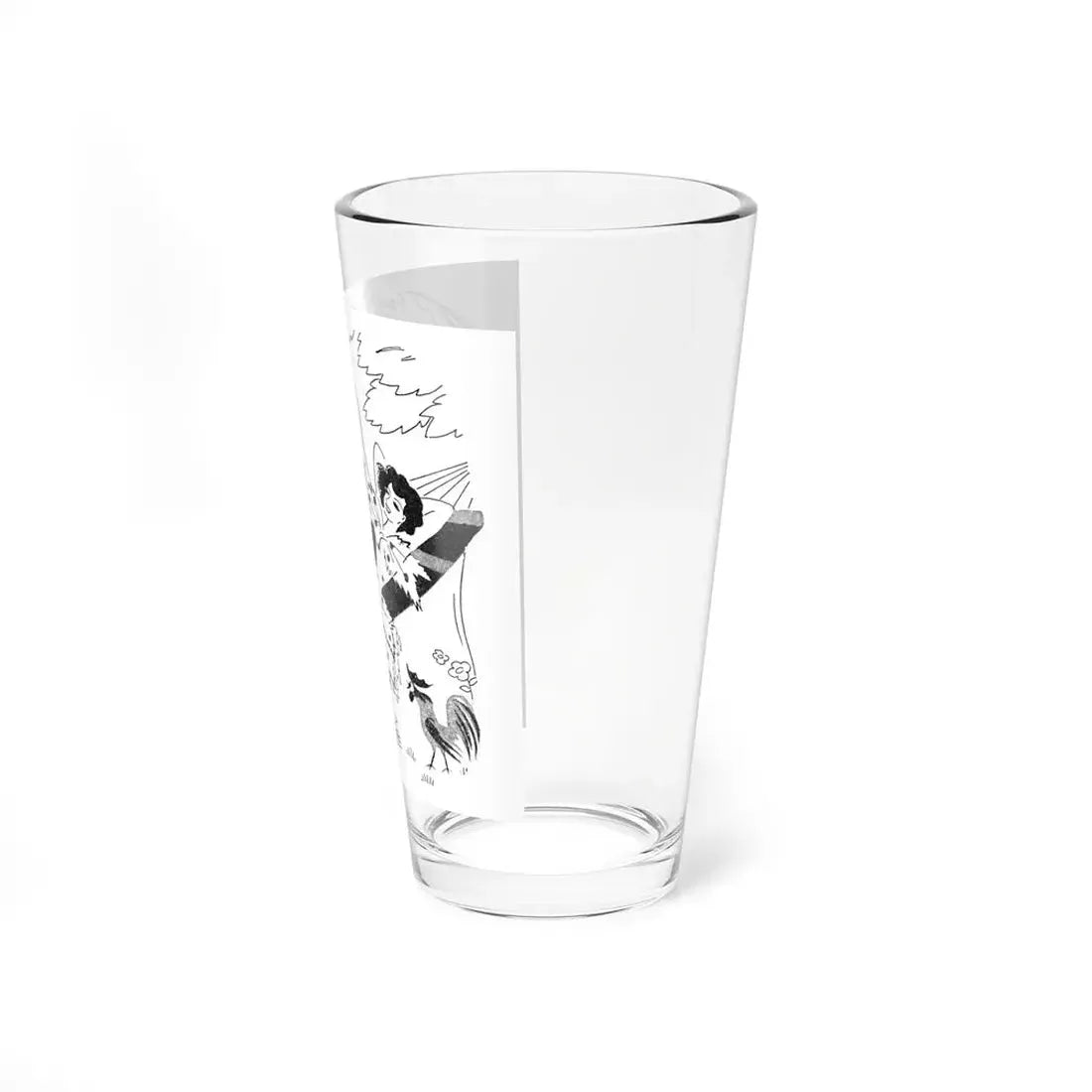 Illustration by Lena Rue, 1950s - Pint Glass 16oz - Go Mug Yourself