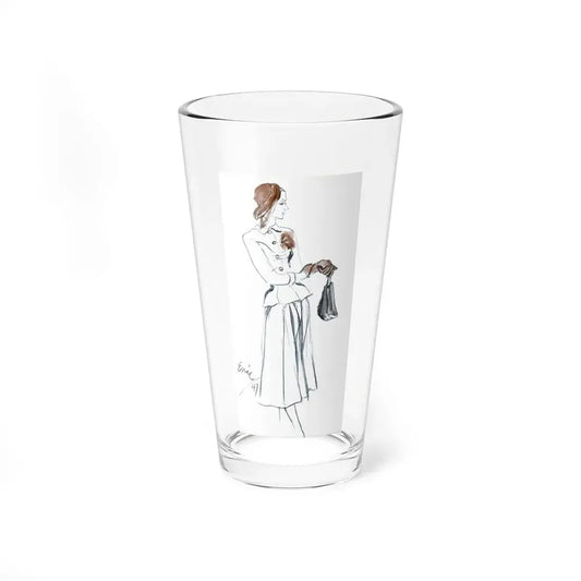 Illustration for Harper's Bazaar, 1948 - Pint Glass 16oz 16oz - Go Mug Yourself