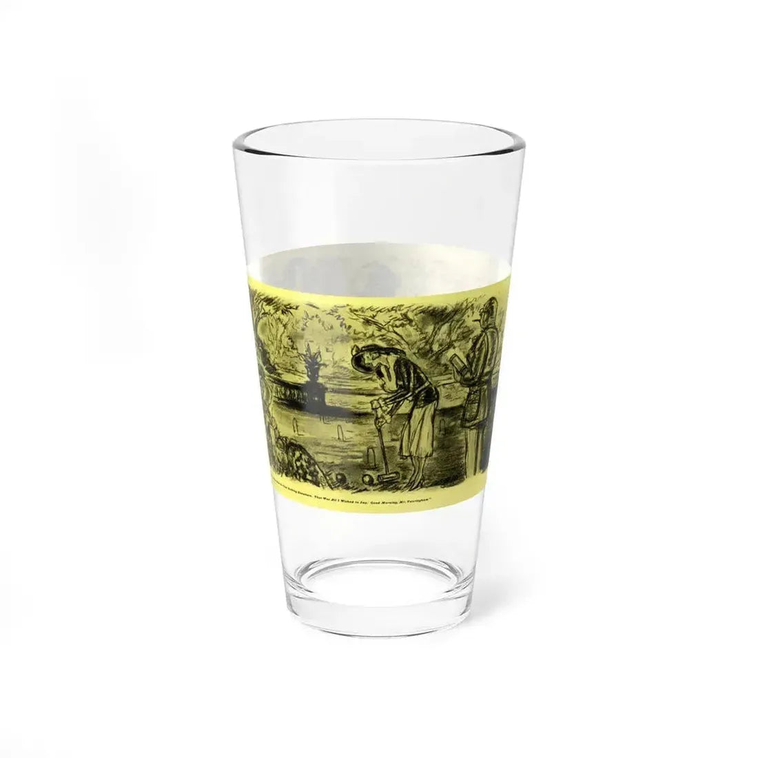 Illustration for the 1937 magazine fiction Summer Moonshine - Pint Glass 16oz - Go Mug Yourself