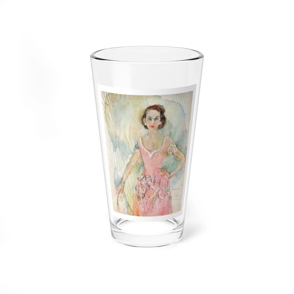 Illustration of Mrs Philip Isles from Flair, 1950 - Pint Glass 16oz-16oz-Go Mug Yourself