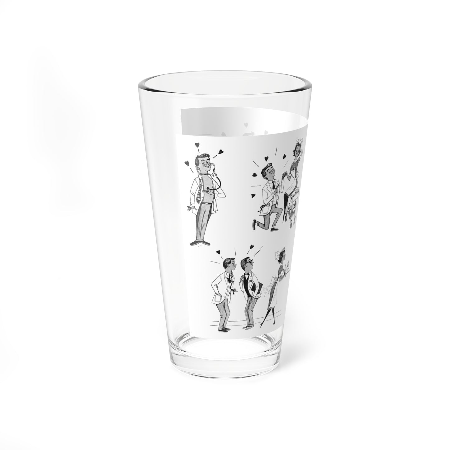 Illustrations, 1957_1 - Pint Glass 16oz-Go Mug Yourself