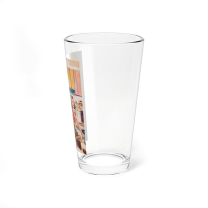 Illustrations (4) - Pint Glass 16oz-Go Mug Yourself