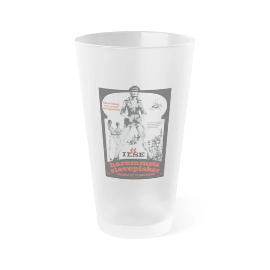 ILSA HAREM KEEPER OF THE OIL SHEIKS (DANISH) 1976 Movie Poster - Frosted Pint Glass 16oz 16oz Frosted - Go Mug Yourself