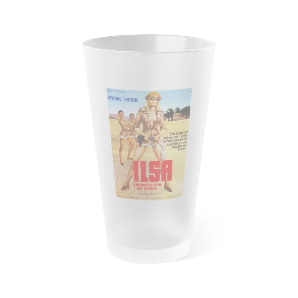 ILSA HAREM KEEPER OF THE OIL SHEIKS (GERMAN) 1976 Movie Poster - Frosted Pint Glass 16oz-16oz-Frosted-Go Mug Yourself