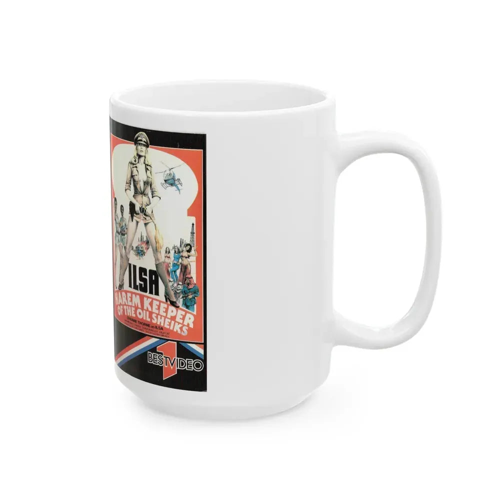 ILSA HAREM KEEPER OF THE OIL SHEIKS (VHS COVER) - White Coffee Mug - Go Mug Yourself