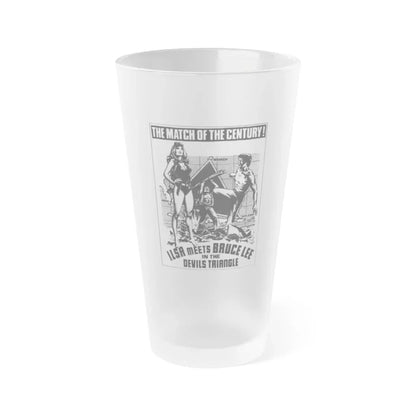 ILSA MEETS BRUCE LEE IN THE DEVILS TRIANGLE (UNRELEASED) 1975 Movie Poster - Frosted Pint Glass 16oz 16oz Frosted - Go Mug Yourself