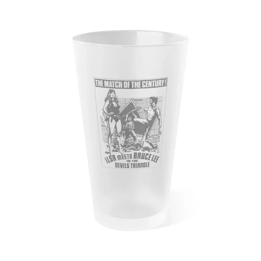 ILSA MEETS BRUCE LEE IN THE DEVILS TRIANGLE (UNRELEASED) 1975 Movie Poster - Frosted Pint Glass 16oz 16oz Frosted - Go Mug Yourself