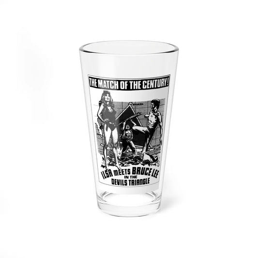 ILSA MEETS BRUCE LEE IN THE DEVILS TRIANGLE (UNRELEASED) 1975 Movie Poster - Pint Glass 16oz-16oz-Go Mug Yourself