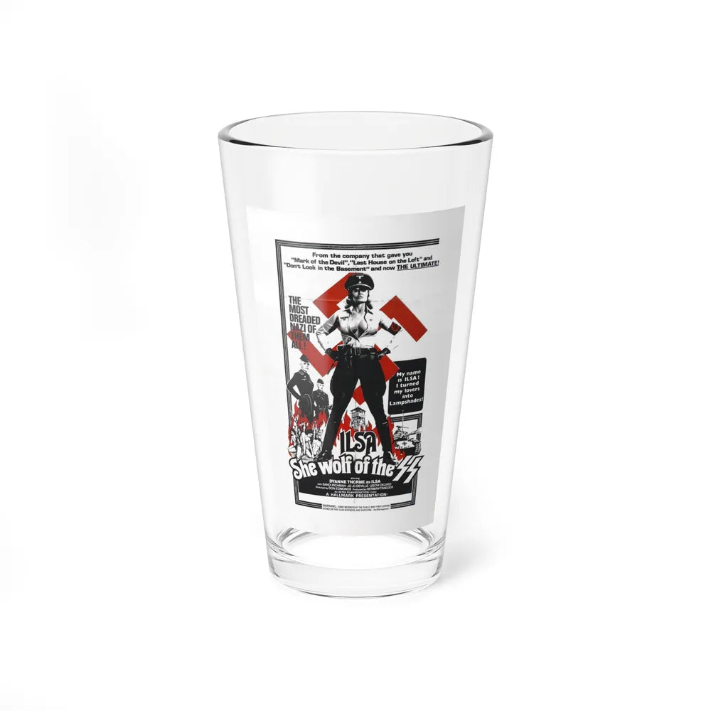 ILSA SHE-WOLF OF THE SS 1975 Movie Poster - Pint Glass 16oz-16oz-Go Mug Yourself