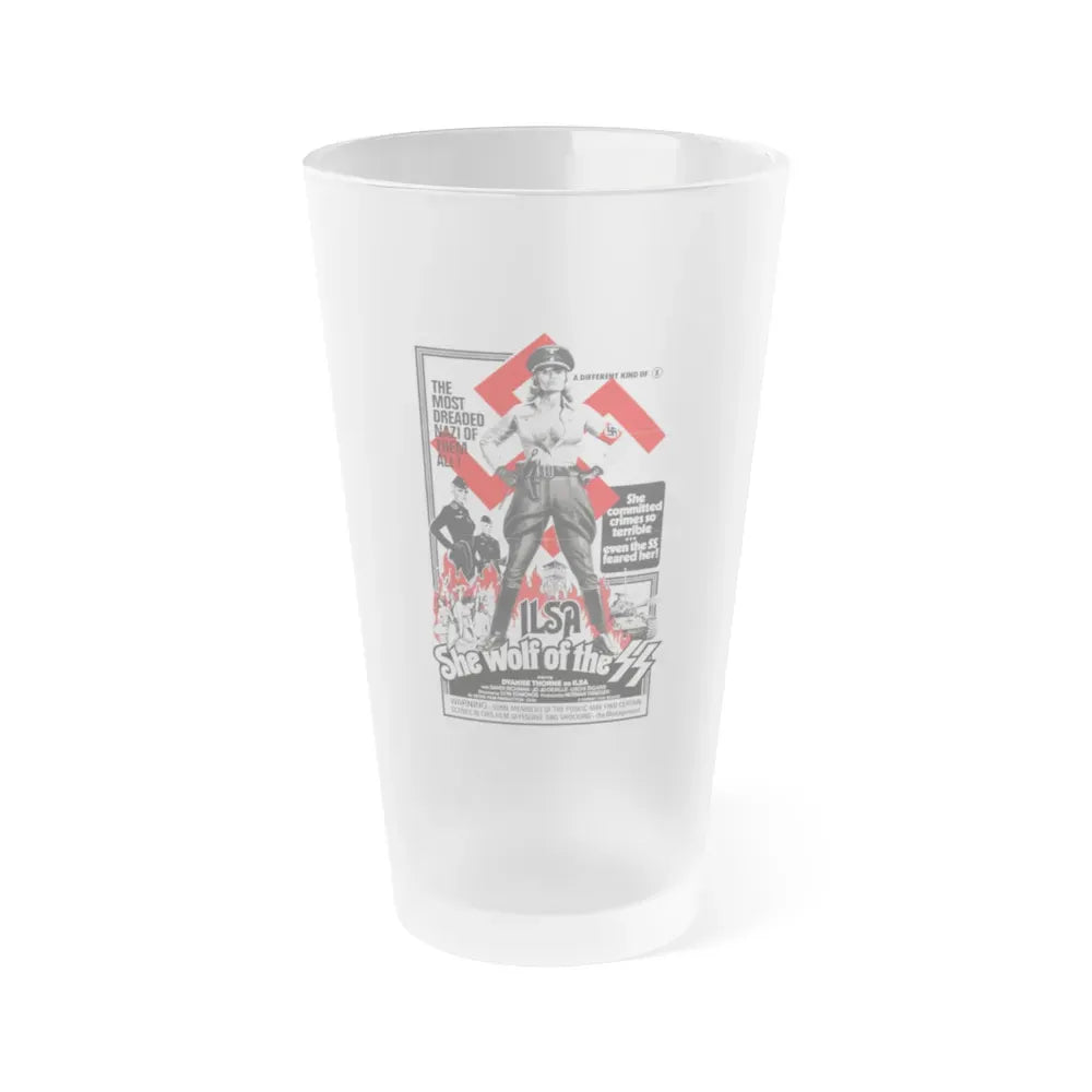 ILSA SHE-WOLF OF THE SS (2) 1975 Movie Poster - Frosted Pint Glass 16oz 16oz Frosted - Go Mug Yourself