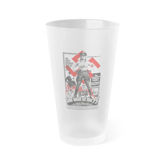 ILSA SHE-WOLF OF THE SS (2) 1975 Movie Poster - Frosted Pint Glass 16oz 16oz Frosted - Go Mug Yourself