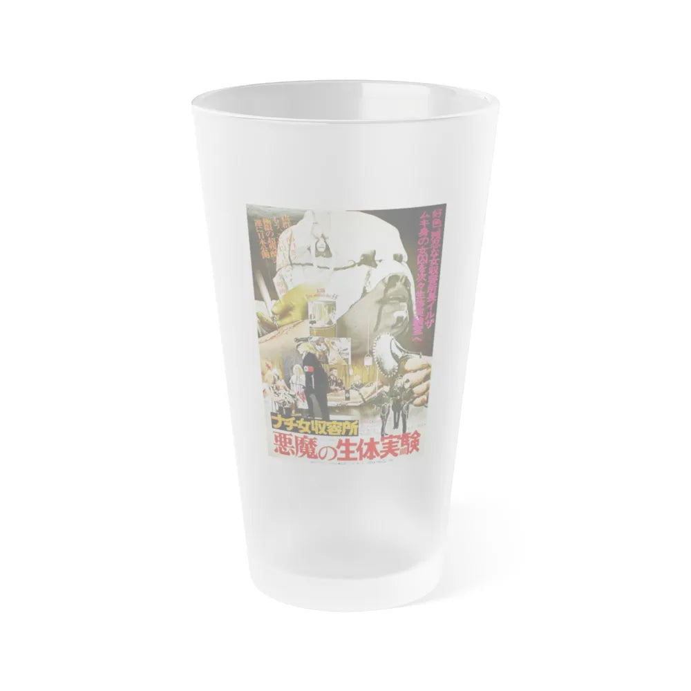 ILSA SHE-WOLF OF THE SS (ASIAN) 1975 Movie Poster - Frosted Pint Glass 16oz-16oz-Frosted-Go Mug Yourself