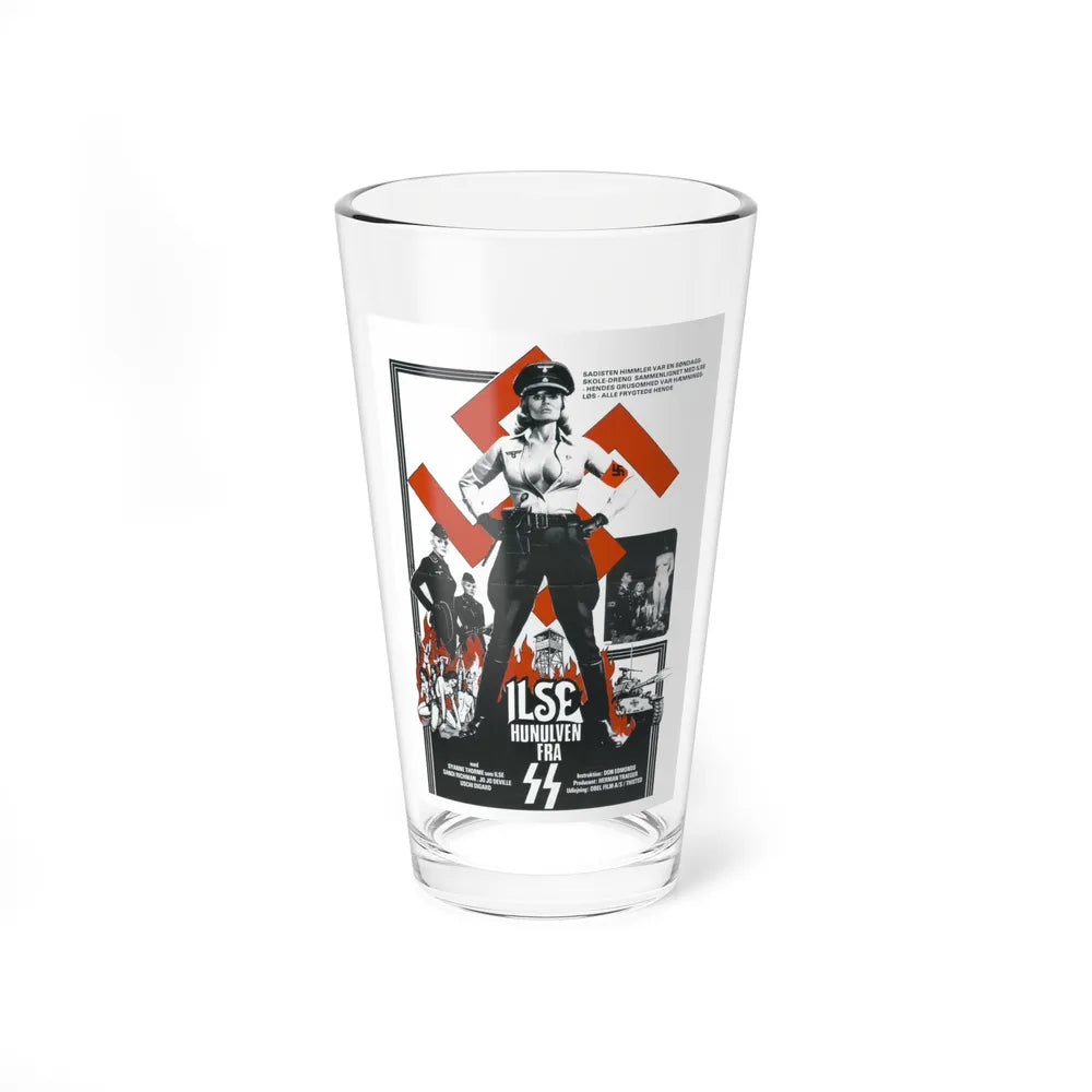 ILSA SHE-WOLF OF THE SS (DANISH) 1975 Movie Poster - Pint Glass 16oz-16oz-Go Mug Yourself