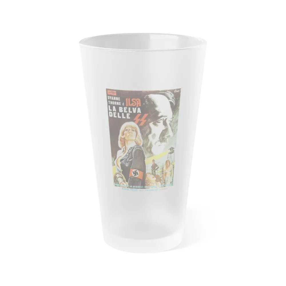 ILSA SHE-WOLF OF THE SS (FOREIGN) 1975 Movie Poster - Frosted Pint Glass 16oz-16oz-Frosted-Go Mug Yourself