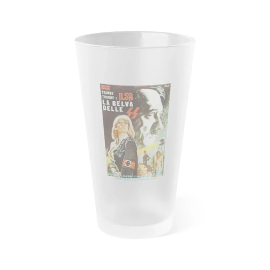 ILSA SHE-WOLF OF THE SS (FOREIGN) 1975 Movie Poster - Frosted Pint Glass 16oz 16oz Frosted - Go Mug Yourself