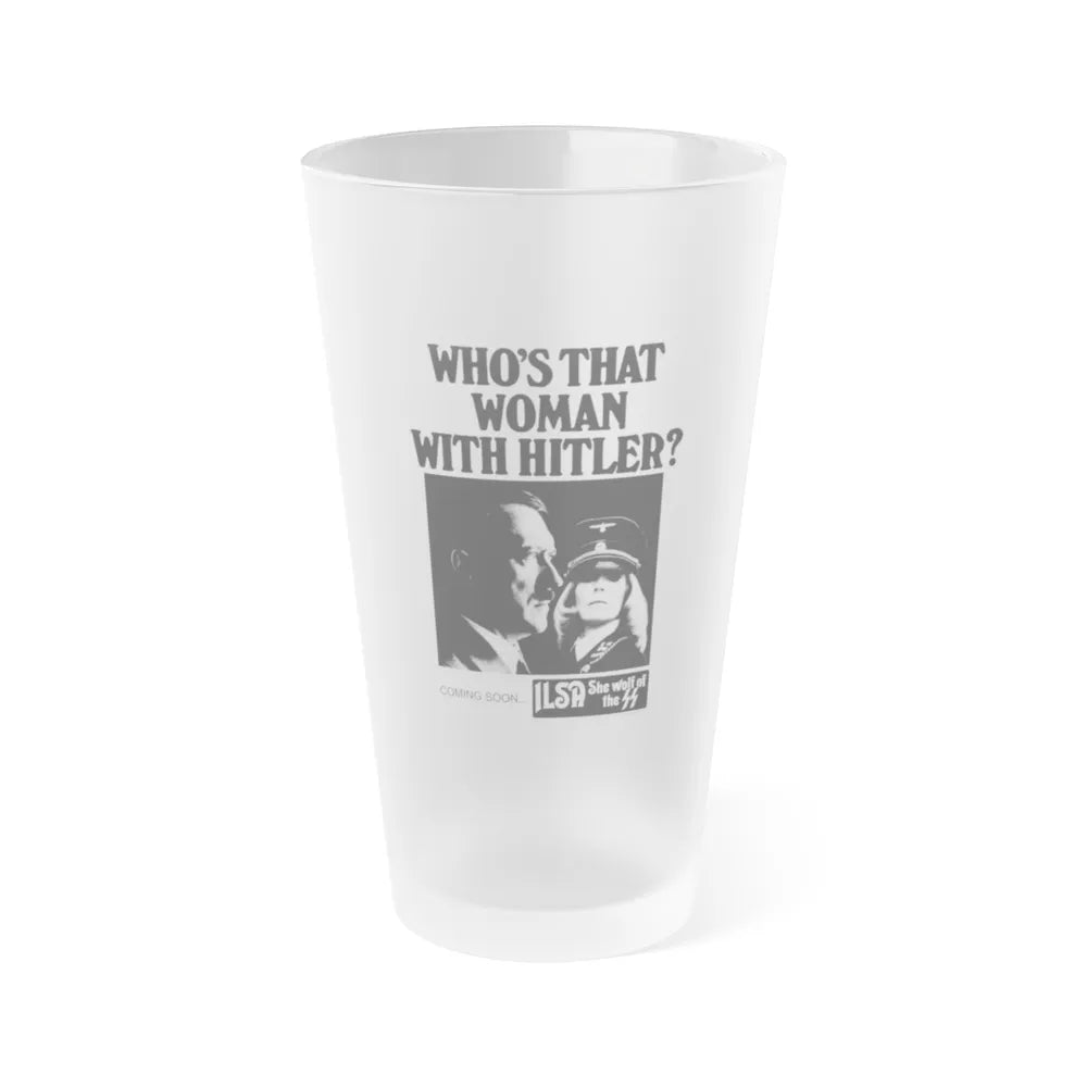 ILSA SHE-WOLF OF THE SS (TEASER) 1975 Movie Poster - Frosted Pint Glass 16oz-16oz-Frosted-Go Mug Yourself