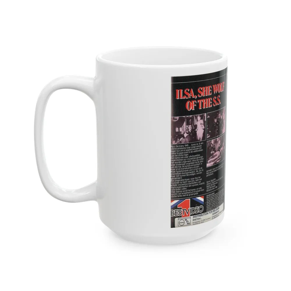 ILSA SHE WOLF OF THE SS (VHS COVER) - White Coffee Mug-Go Mug Yourself