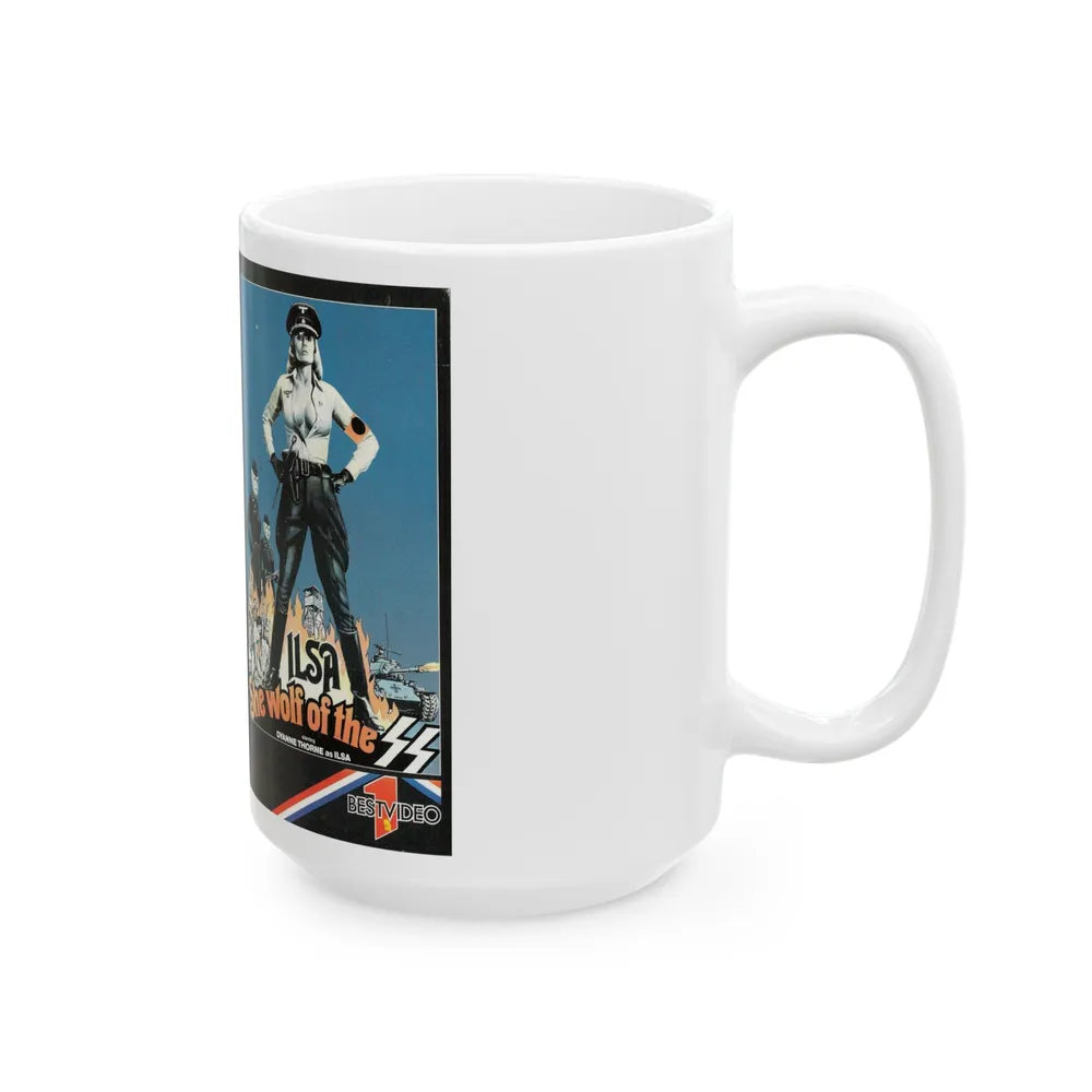 ILSA SHE WOLF OF THE SS (VHS COVER) - White Coffee Mug-Go Mug Yourself