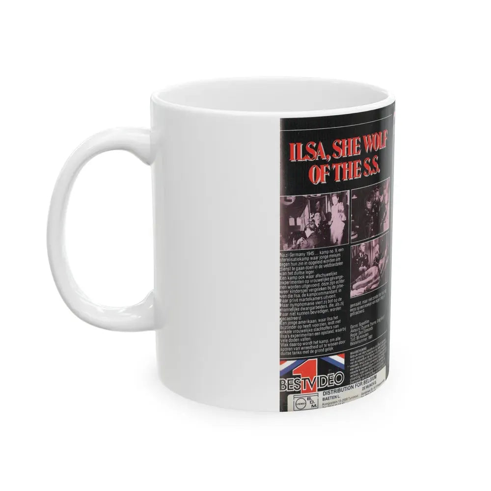 ILSA SHE WOLF OF THE SS (VHS COVER) - White Coffee Mug - Go Mug Yourself