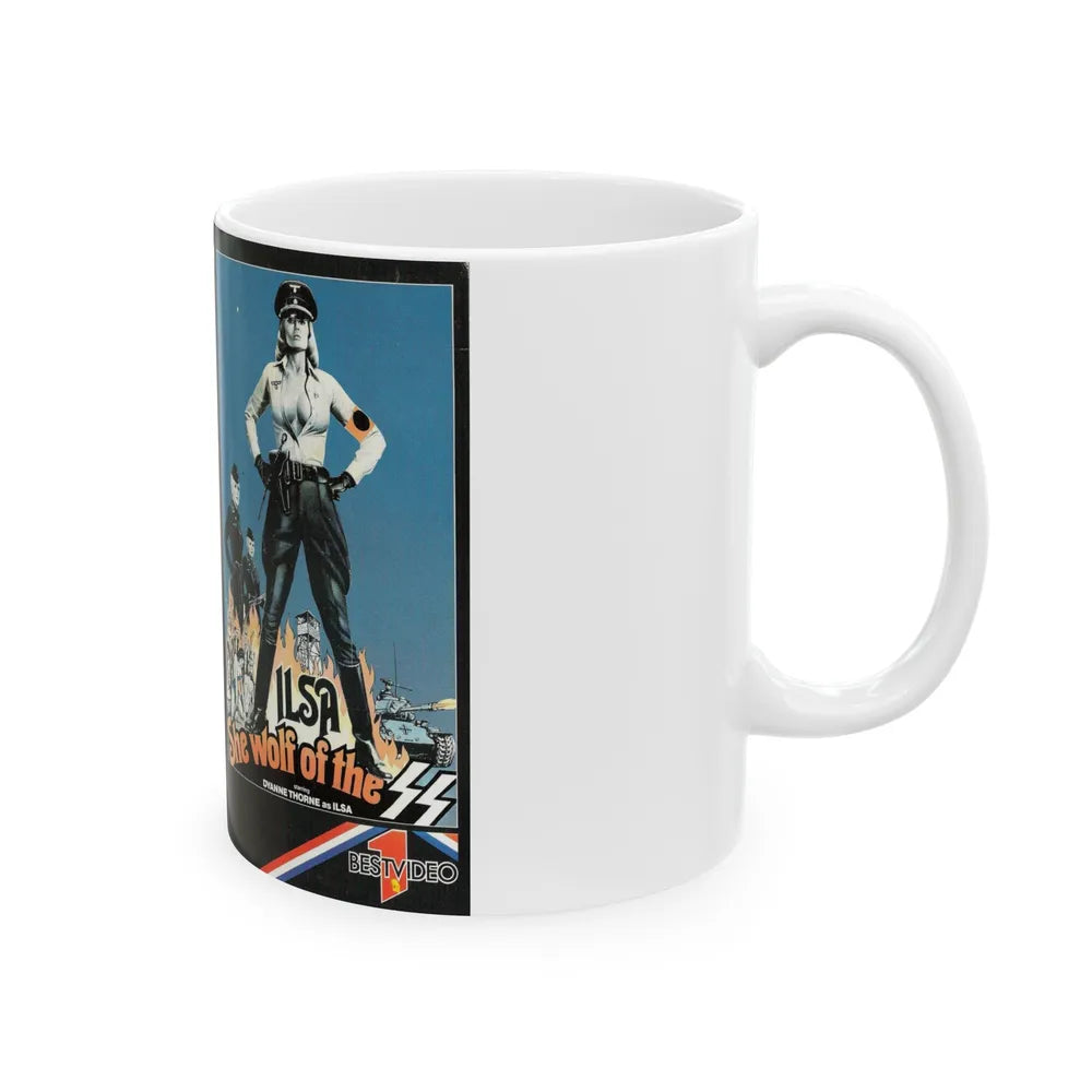 ILSA SHE WOLF OF THE SS (VHS COVER) - White Coffee Mug-Go Mug Yourself