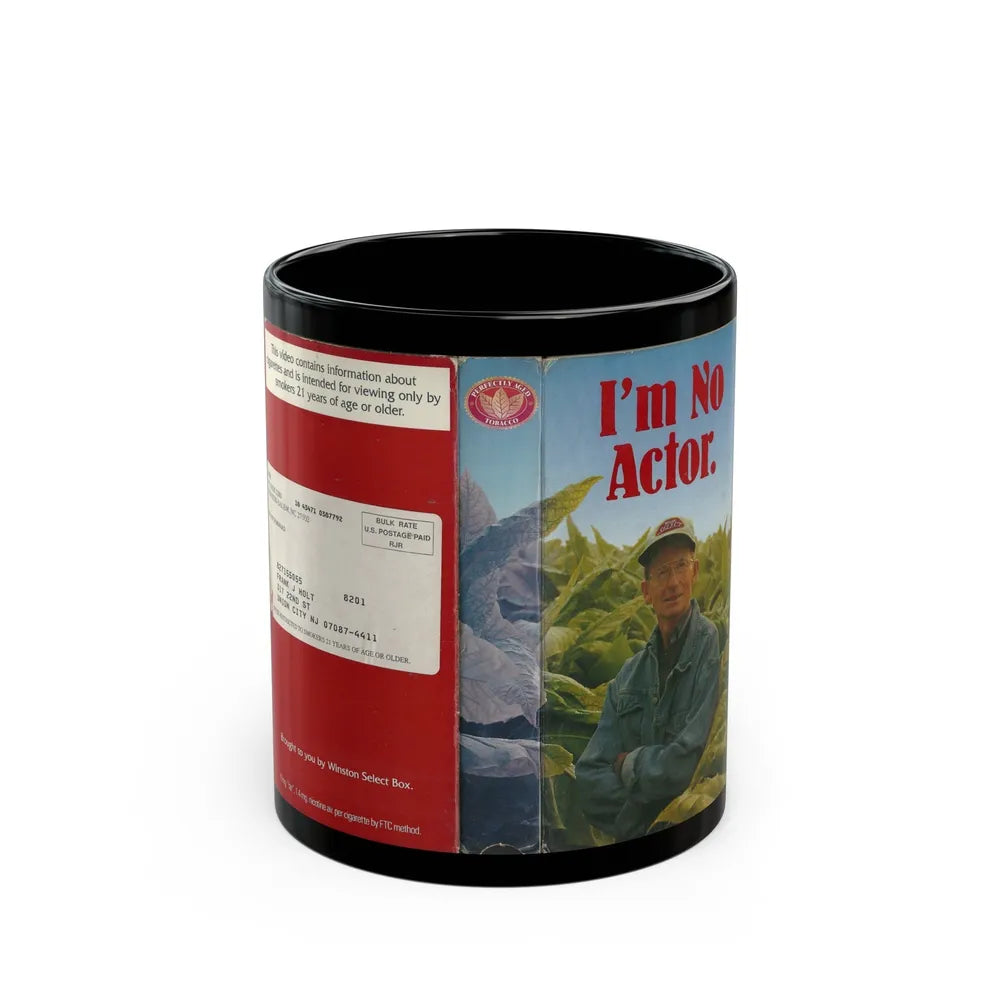 IM NO ACTOR (VHS COVER) - Black Coffee Mug-11oz-Go Mug Yourself