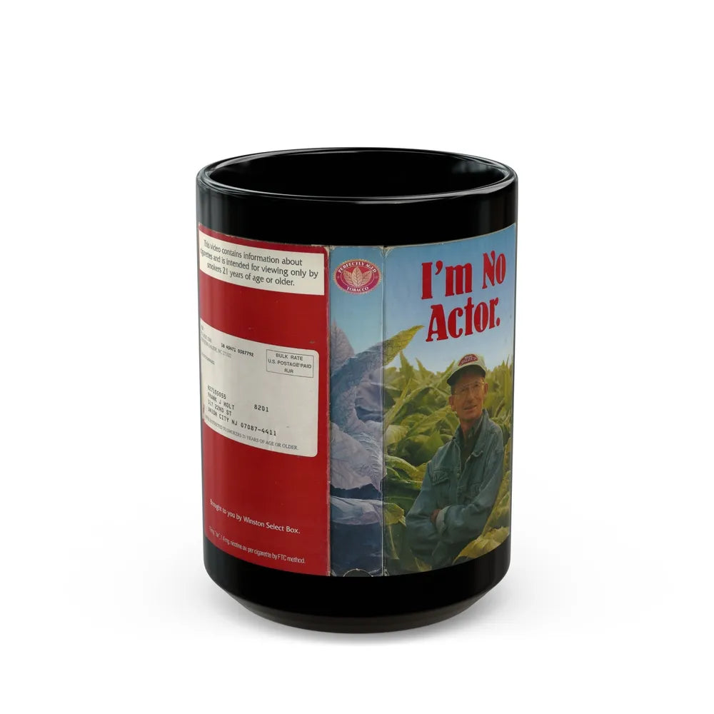 IM NO ACTOR (VHS COVER) - Black Coffee Mug-15oz-Go Mug Yourself