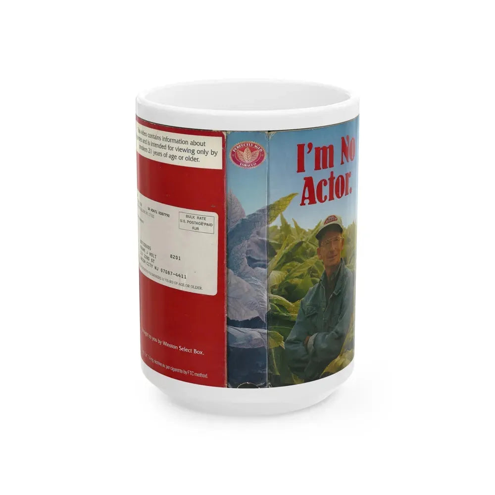 IM NO ACTOR (VHS COVER) - White Coffee Mug 15oz - Go Mug Yourself