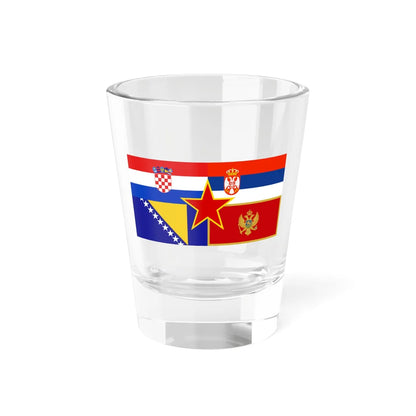 Imaginary flag of Serbo-Croatian Language (Yugoslavia) Shot Glass 1.5oz 1.5oz - Go Mug Yourself