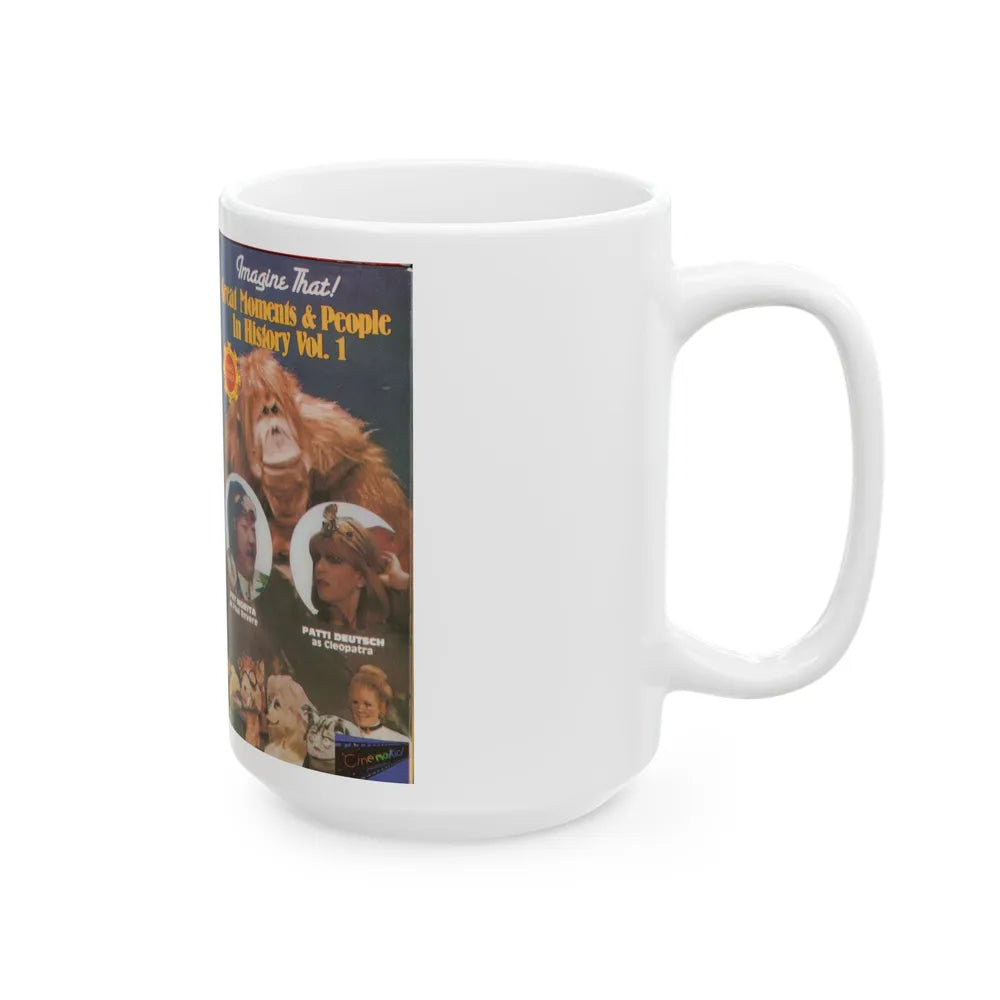 IMAGINE THAT GREAT MOMENTS AND PEOPLE IN HISTORY VOLUME 1 (VHS COVER) - White Coffee Mug-Go Mug Yourself